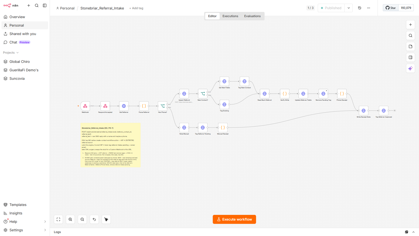 Stonebriar_Referral_Intake n8n canvas